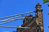 B�rsen. Endegavlen fra ruinen af den nedbr�ndte B�rsbygning med st�ttestivere p� Slotsholmen i K�benhavn  K�benhavn Danmark   Ildebrand, brand, genopbygning