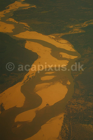 Luftfoto af floden Mangoky p� Madagaskar; ; ; Madagaskar; Afrika; ; 