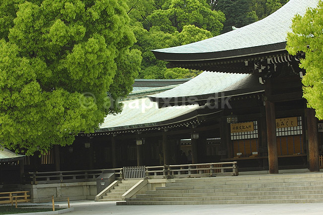Meiji-jingu. Det shintoistiske Meiji-jingu tempel i Tokyo; ; Meiji-jingu / Tokyo; Japan; Asien; ; templer shintoisme