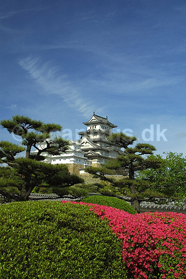 Himeji-jo. Himeji-jo f�stningen i Himeji. Bygget af Toyotomi Hideyoshi i 1580; ; Himeji-jo / Himeji; Japan; Asien; ; borge