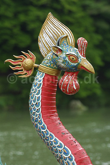 Drageb�dsfestival. Udsmykning p� b�d deltagende i drageb�dsfestival i Arushiyama; ; Arushiyama / Kyoto; Japan; Asien; ; 