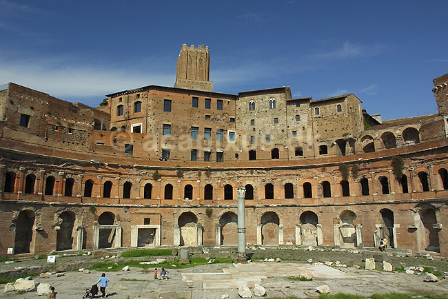 Foro di Traiano. Foro di Traiano, Mercati di Traiano, Trajans Markets i Rom; ; Rom; Italien; Europa; ; romerriget, turistsev�rdigheder
