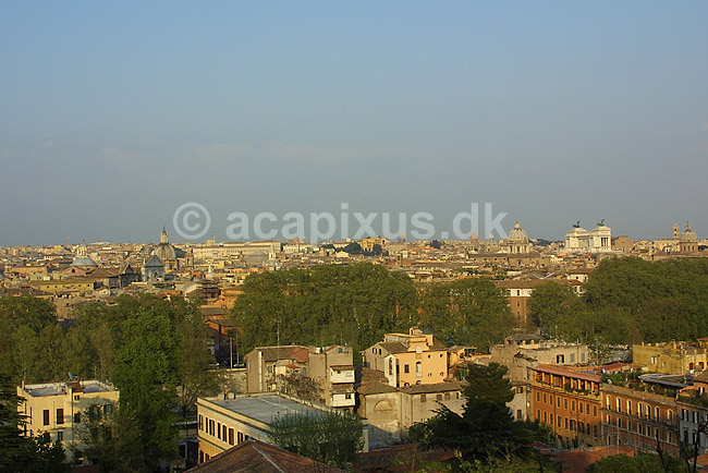 Rom. Udsigt over Rom fra Parco Gianicolense; ; Rom; Italien; Europa; ; hovedst�der, hovedstad